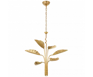 Люстра Dumaine средняя Pierced Leaf латунь