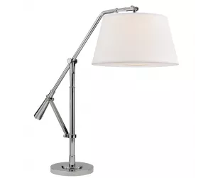 Настольная лампа Нолан (Nolan), полированный никель