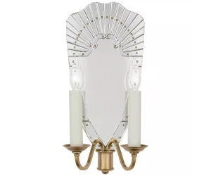 БРА Adelaide Large Double Sconce in Mirror and NB
