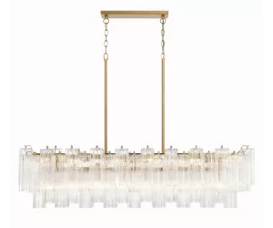 Люстра Addis 14 Light Linear Chandelier Aged Brass