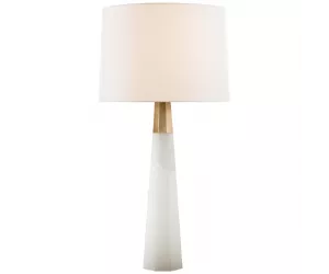 Лампа Olsen Table Lamp in Alabaster and Hand-Rubbed Antique Brass