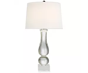 Contamporary Balustrade Table Lamp in Crystal